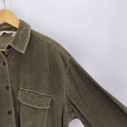 エディーバウアー Eddie Bauer 90-00s 太畝 コーデュロイ シャツ メンズ import:M