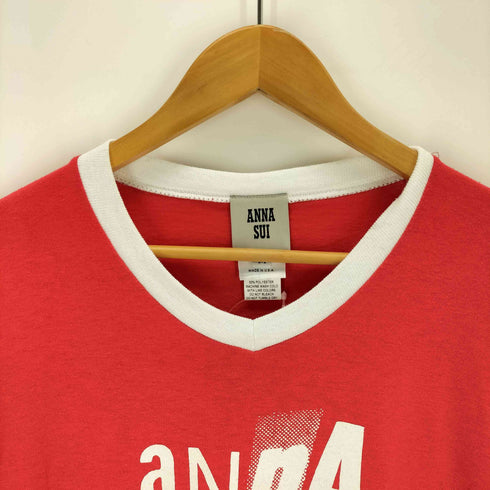 アナスイ ANNA SUI USA製 ロゴプリントS/SリンガーTシャツ レディース JPN:M
