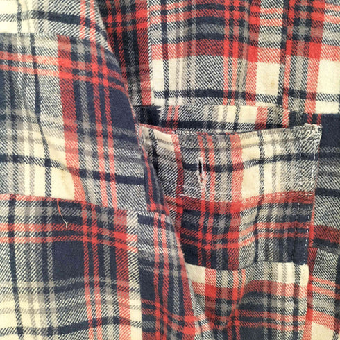 ステューシー Stussy OLD 00s パッチワーク チェックネルシャツ メンズ S