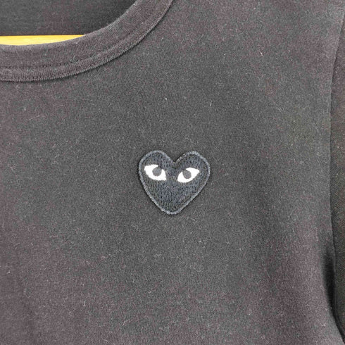 プレイコムデギャルソン PLAY COMME des GARCONS ブラックハートワッペン S/S Tシャツ レディース JPN:L