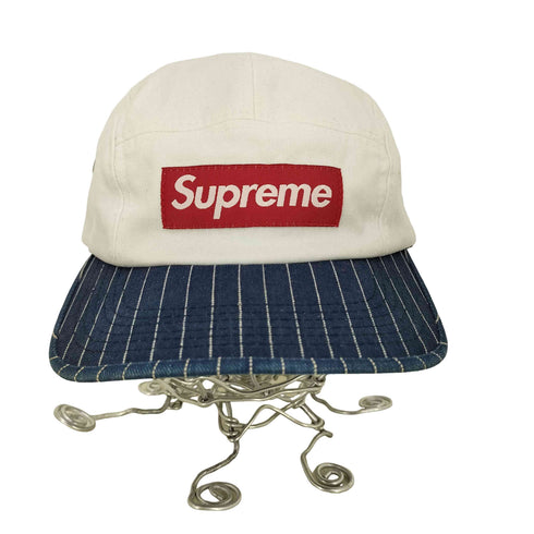 シュプリーム Supreme 12ss Canvas Stripe Camp Cap メンズ
