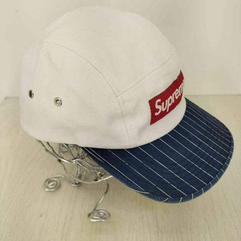 シュプリーム Supreme 12ss Canvas Stripe Camp Cap メンズ