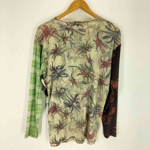 CHOPOVA LOWENA 24SS 総柄切替メッシュトップス セカンドスキン パワーネット レディース import:M
