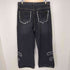 new wave street culture 裾ダメージデザイン ワイドデニムパンツ メンズ US:34-35