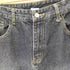 new wave street culture 裾ダメージデザイン ワイドデニムパンツ メンズ US:34-35