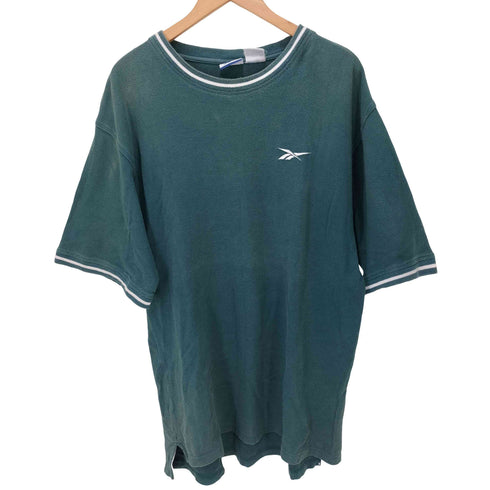 リーボック Reebok 90S ロゴ刺繍 クルーネック 半袖Tシャツ メンズ JPN:L