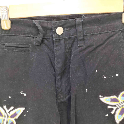 crawling death 蝶刺繍デザイン デニムパンツ レディース JPN:S