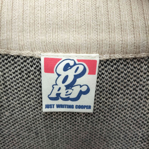 クーパー cooper バックデザイン ハーフジップ ニット メンズ FREE