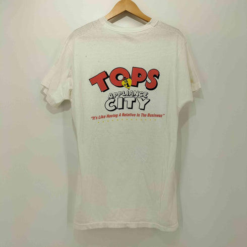 80S USA製 白タグ SCREEN STARS ボディ 企業ロゴ 両面プリント S/S クルーネック Tシャツ 袖 裾 シングルステッチ メンズ import:XL