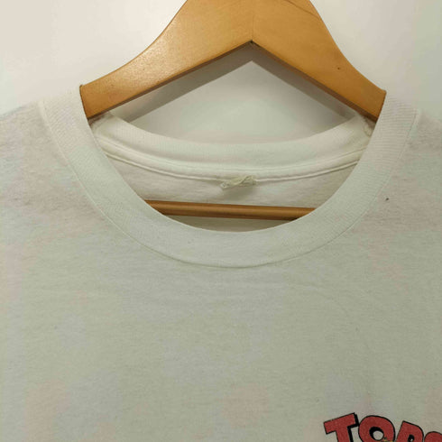 80S USA製 白タグ SCREEN STARS ボディ 企業ロゴ 両面プリント S/S クルーネック Tシャツ 袖 裾 シングルステッチ メンズ import:XL