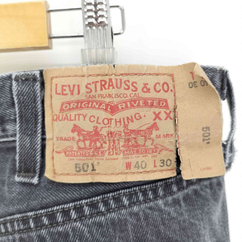 リーバイス Levis メキシコ製 ボタン裏 4032 刻印 紙パッチ 501 ボタンフライ ブラック ストレート デニム パンツ メンズ W40 L30