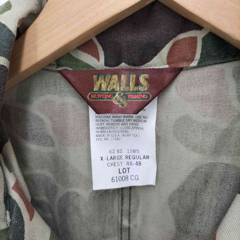 ウォールズ WALLS 70-80S USA製 ダックハンターカモ つなぎ メンズ XL