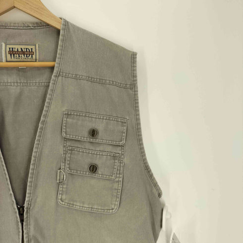 WANDI CLASSIC WEAR MENS FASHION Dカン フラップポケット ハンティング ベスト メンズ import:XXL