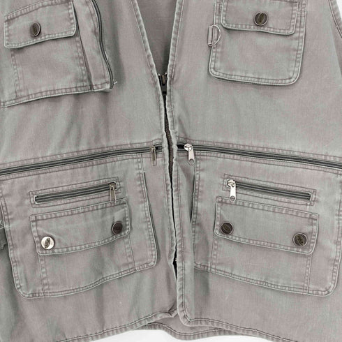 WANDI CLASSIC WEAR MENS FASHION Dカン フラップポケット ハンティング ベスト メンズ import:XXL