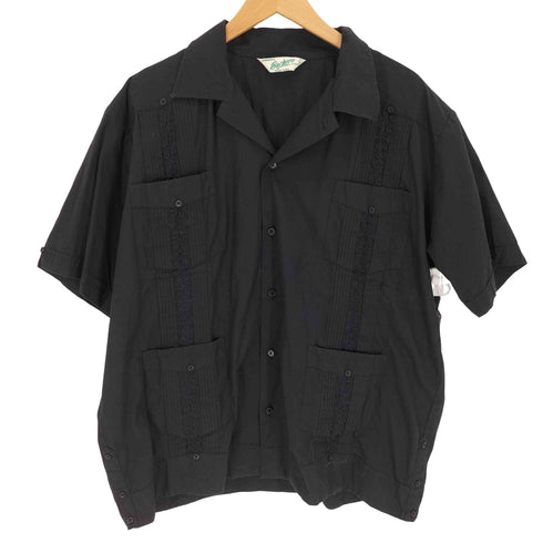 バッカーズ Backers 三角タグ TRADE MARK 総柄 開襟 ダブルポケット S/S キューバ シャツ メンズ import:L