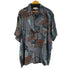 マークスアンドスペンサー MARKS&SPENCER レーヨン100 総柄 S/S 開襟シャツ メンズ import:L