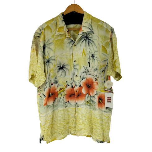 THUMS UP レーヨン100 総柄 S/S アロハシャツ メンズ import:M