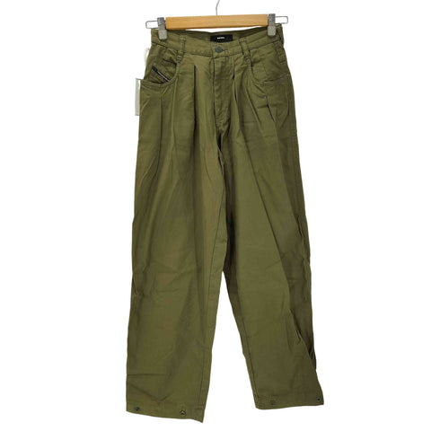ディーゼル DIESEL 2タック ルーズシルエット トラウザーパンツ メタルロゴ レディース US:23