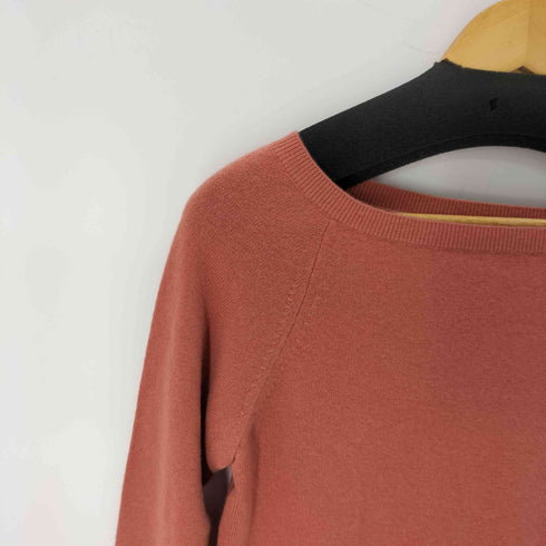 バーバリーロンドン BURBERRY LONDON Cashmere カシミヤ100 裾ロゴ刺繍 ニットセーター レディース JPN:2