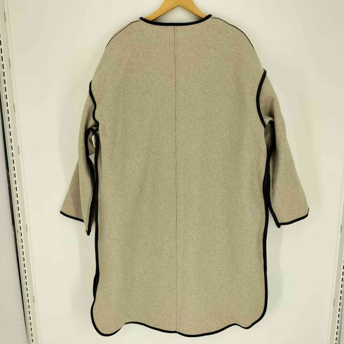 カスタネ Kastane 19AW 中綿 ライナー付 ノーカラー パイピング ガウン コート レディース FREE