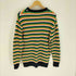 ザラ ZARA ボーダー柄 マルチカラー 透け編み L/S クルーネック ニット セーター メンズ import:M