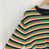 ザラ ZARA ボーダー柄 マルチカラー 透け編み L/S クルーネック ニット セーター メンズ import:M
