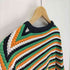 ザラ ZARA ボーダー柄 マルチカラー 透け編み L/S クルーネック ニット セーター メンズ import:M