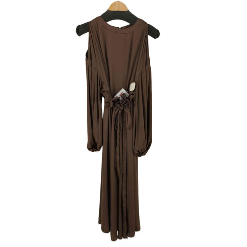Acka satin apron one-piece サテン エプロン ワンピース レディース FREE