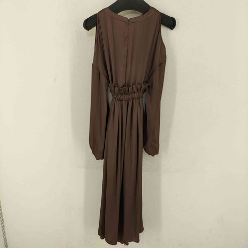 Acka satin apron one-piece サテン エプロン ワンピース レディース FREE