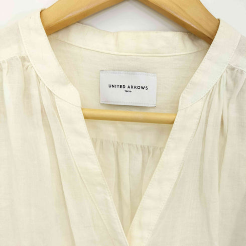 ユナイテッドアローズ UNITED ARROWS UWSC ラミー Vネックギャザーブラウス レディース