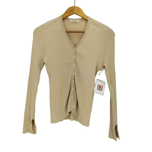 トゥモローランドマカフィー tomorrowland macphee コットンリブ Vネックカーディガン レディース JPN:S