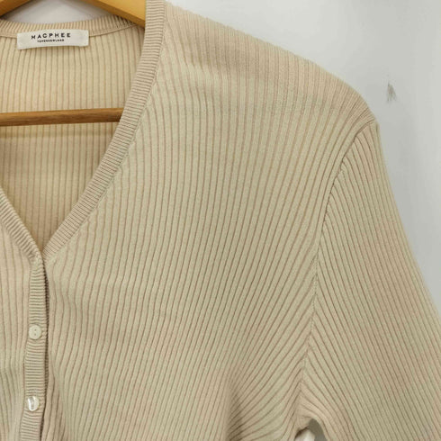 トゥモローランドマカフィー tomorrowland macphee コットンリブ Vネックカーディガン レディース JPN:S