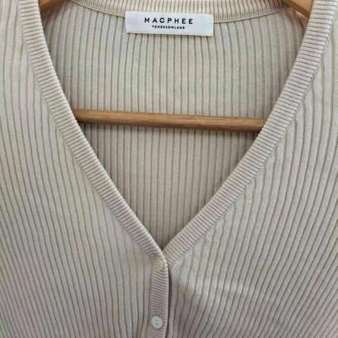 トゥモローランドマカフィー tomorrowland macphee コットンリブ Vネックカーディガン レディース JPN:S