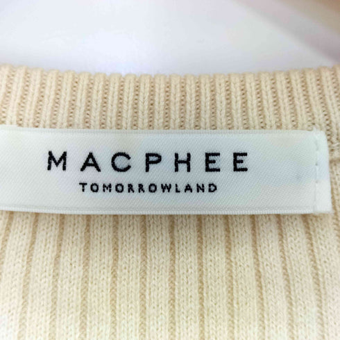トゥモローランドマカフィー tomorrowland macphee コットンリブ Vネックカーディガン レディース JPN:S