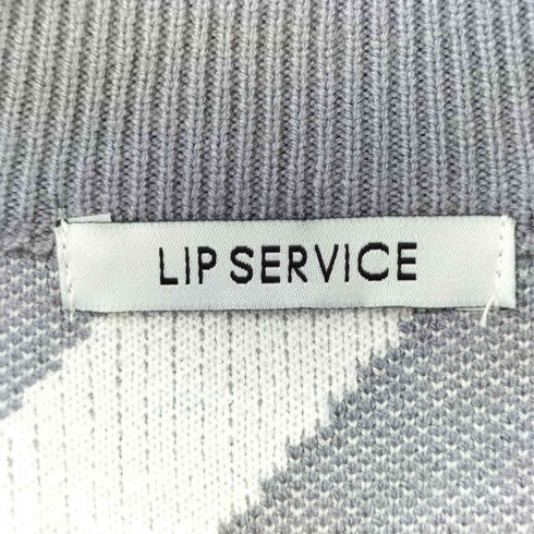 リップサービス LIP SERVICE チェックジャガードデコルテオープンワンピース レディース FREE
