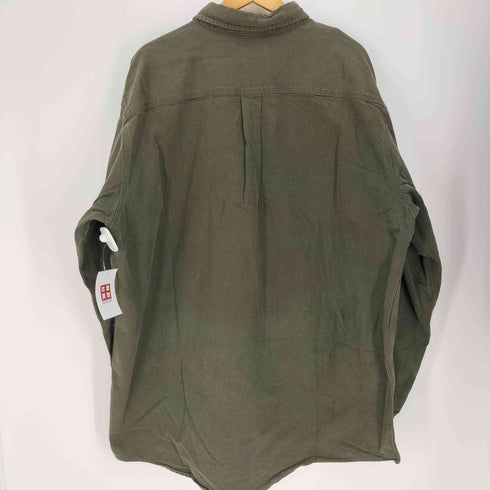 カーハート Carhartt 10AW レギュラーカラー フラップポケット サンドストーン ロゴ刺繍 L/S ワーク ネル シャツ メンズ 3XL