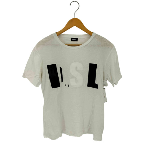 ディーゼル DIESEL ロゴプリント クルーネック半袖Tシャツ レディース XS