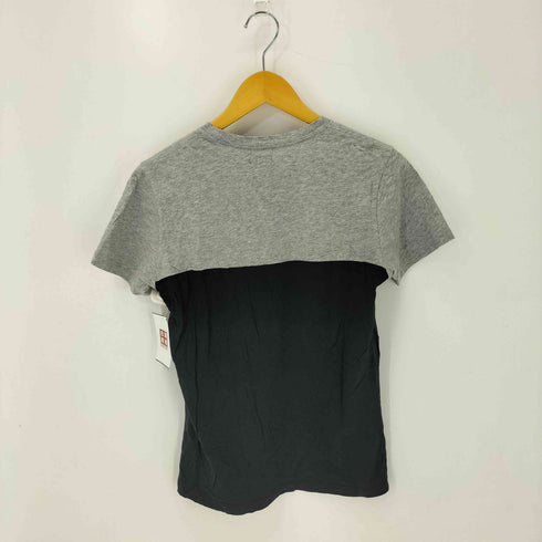 ディーゼル DIESEL バイカラー クルーネック半袖Tシャツ カットソー メンズ XS
