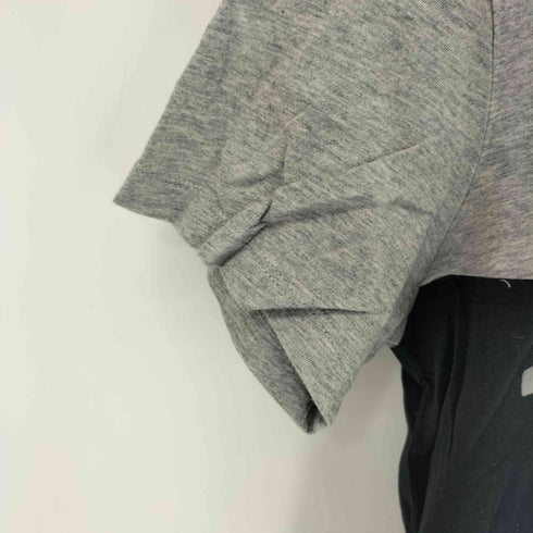 ディーゼル DIESEL バイカラー クルーネック半袖Tシャツ カットソー メンズ XS