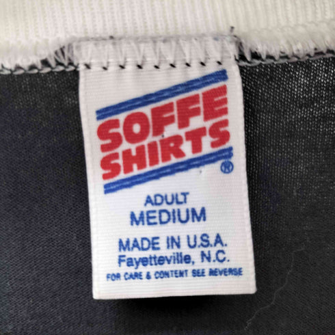 ソフェシャツ SOFFE SHIRTS USA製 VネックフロントプリントTシャツ メンズ MEDIUM