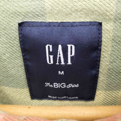 ギャップ Gap サンウォッシュド チェック柄 ツイル フランネル長袖シャツ メンズ JPN:M