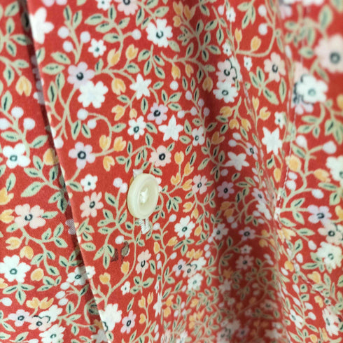ポロバイラルフローレン Polo by RALPH LAUREN ADAMS 花柄 コットン オープンカラーシャツ メンズ import:L