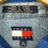 トミージーンズ tommy jeans 90S 台湾製 レギュラーカラー 金具ボタン ロゴ刺繍 L/S フリース シャツ ジャケット メンズ import:XL