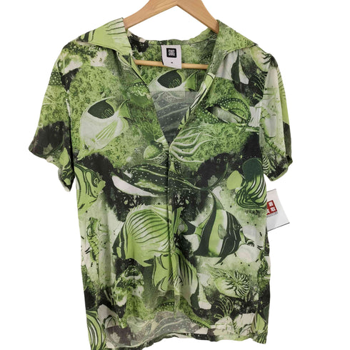 スワッガー SWAGGER 魚柄 リヨセル オープンカラーシャツ アロハシャツ メンズ JPN:M