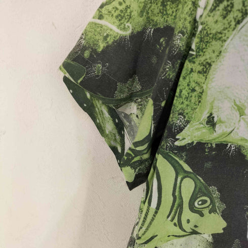 スワッガー SWAGGER 魚柄 リヨセル オープンカラーシャツ アロハシャツ メンズ JPN:M