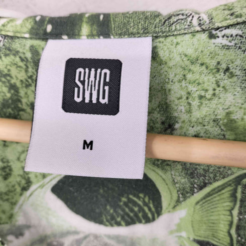 スワッガー SWAGGER 魚柄 リヨセル オープンカラーシャツ アロハシャツ メンズ JPN:M