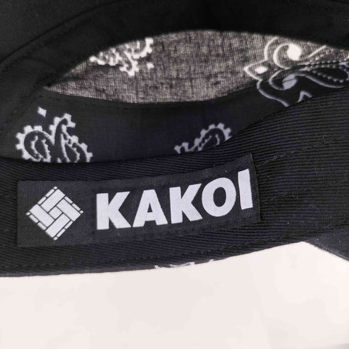 KAKOI バンダナ切り替え フェイクスウェード ジェットキャップ メンズ