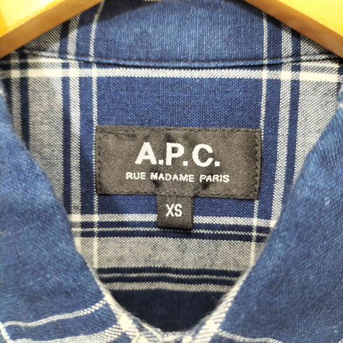 アーペーセー A.P.C. チェック柄 ボタンダウン ロングスリーブシャツ メンズ import:XS
