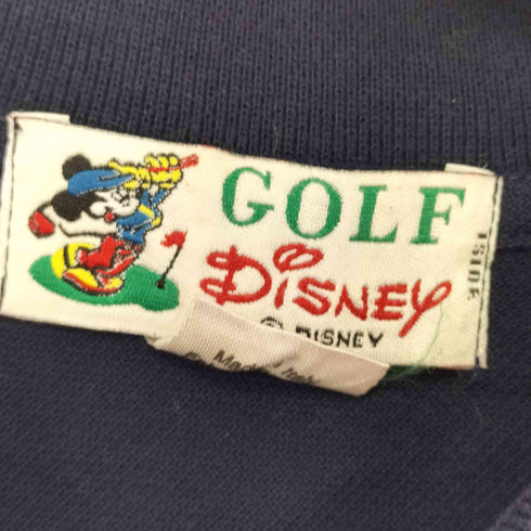 GOLF イタリア製 キャラクター刺繍 半袖鹿の子ポロシャツ メンズ import:L