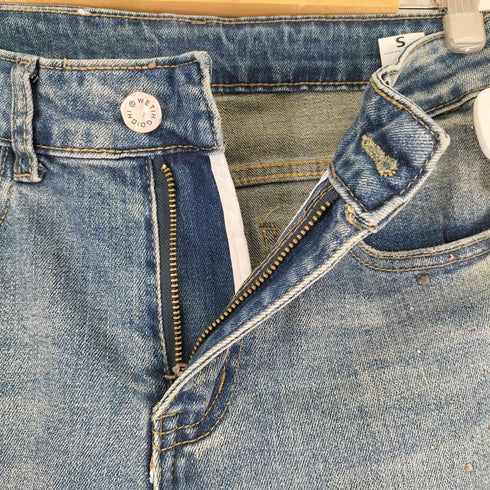 ラメデザインデニムパンツ レディース JPN:S